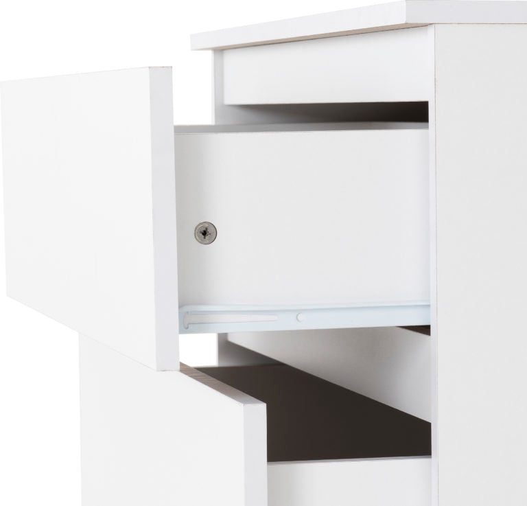 Malvern 4 Drawer Chest White- The Right Buy Store