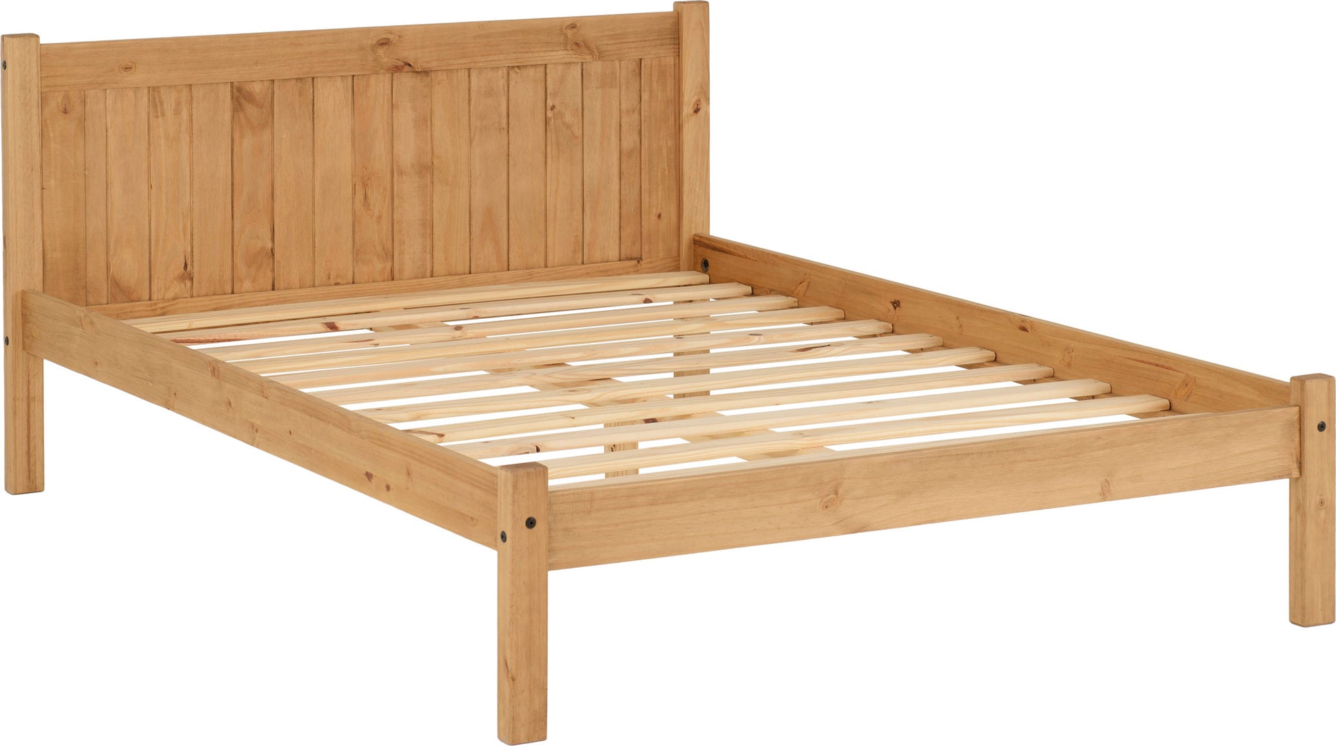 Maya 4'6" Bed - Distressed Waxed Pine