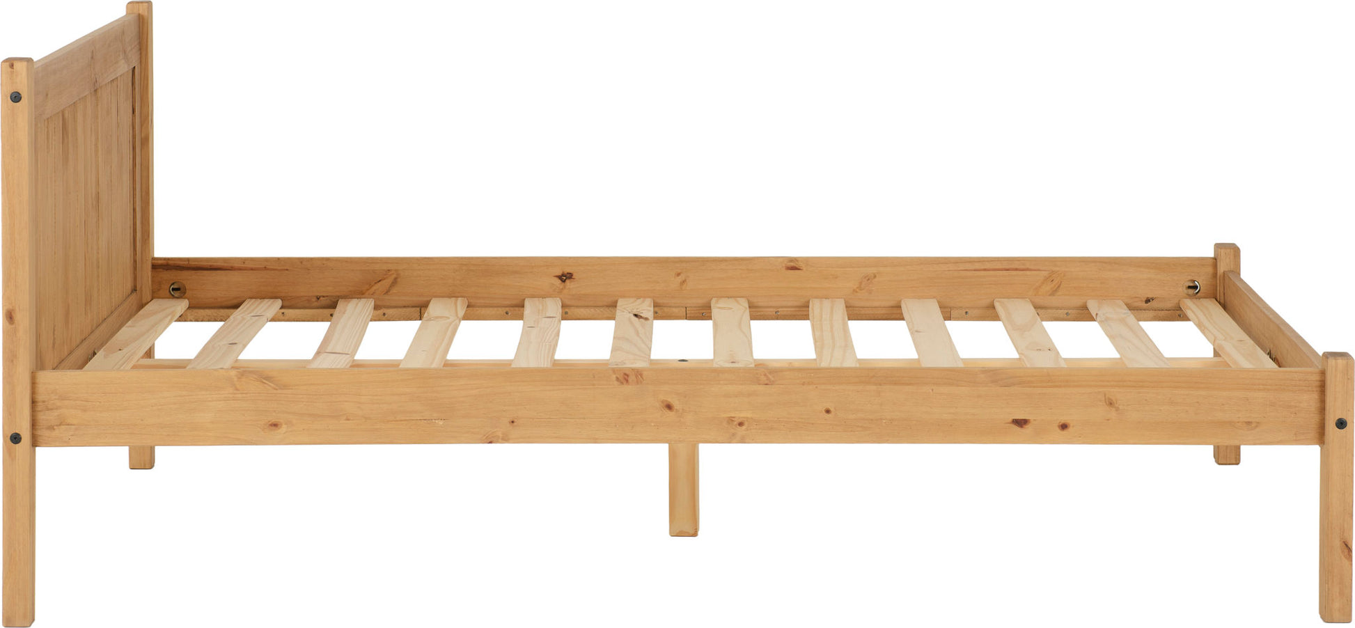 Maya 4'6" Bed - Distressed Waxed Pine