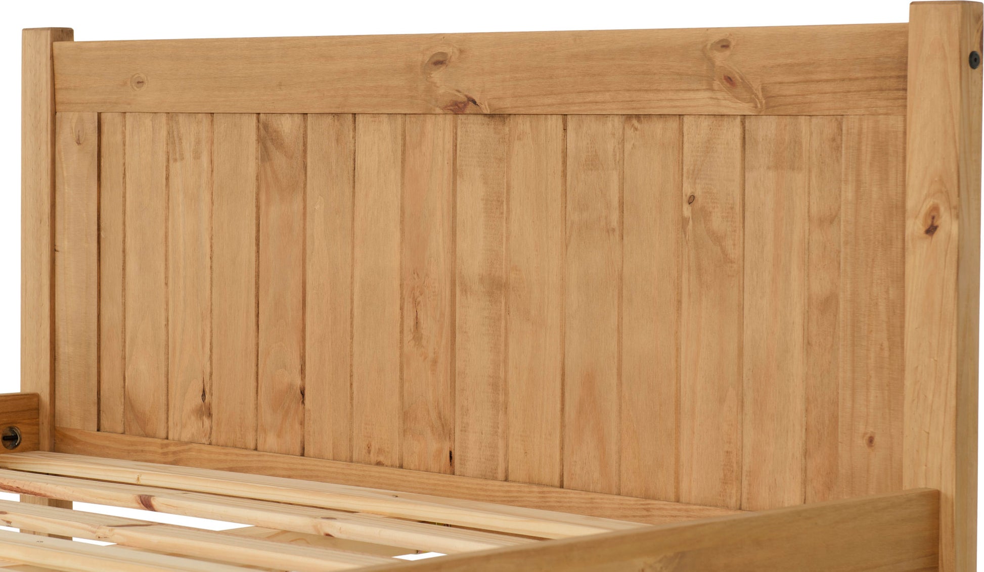 Maya 4'6" Bed - Distressed Waxed Pine