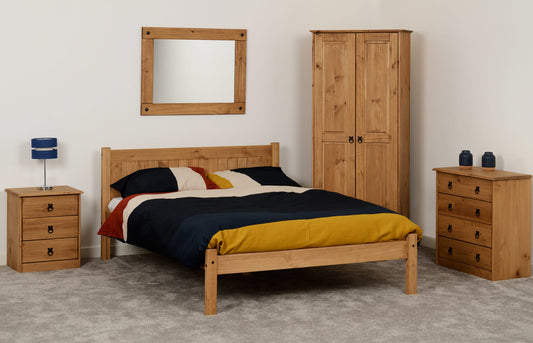 Maya 4' Bed - Distressed Waxed Pine