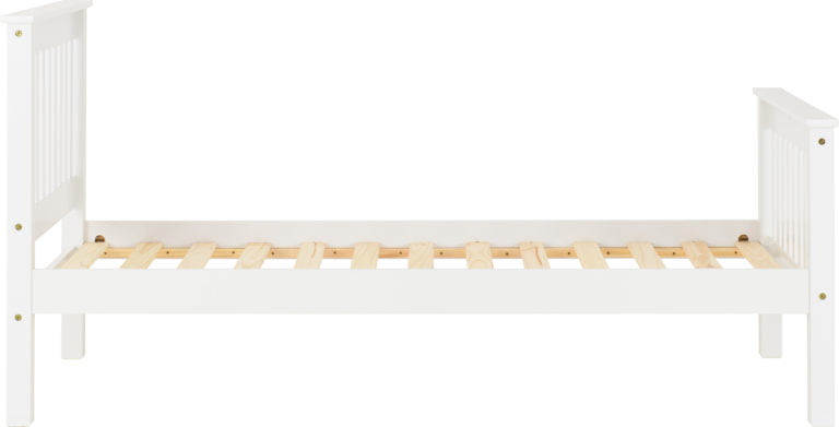 Monaco 3' Bed High Foot End - White