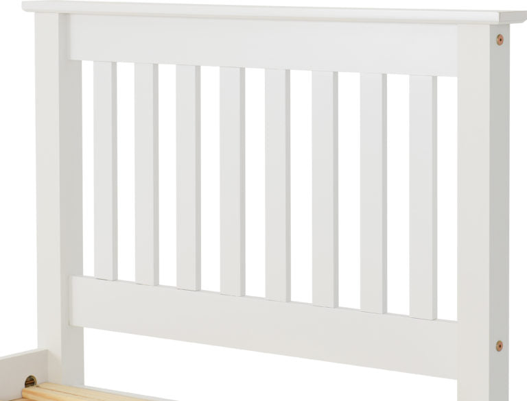 Monaco 3' Bed High Foot End - White