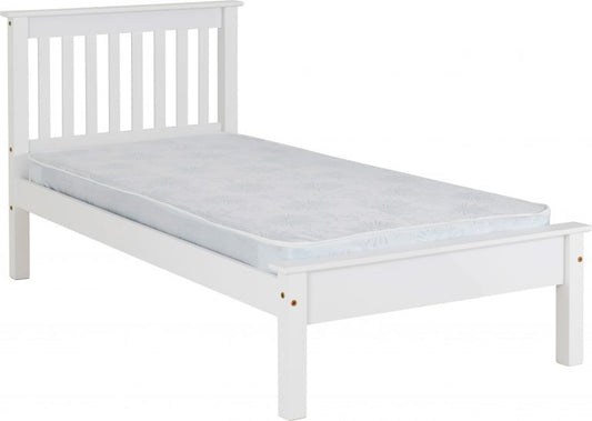 Monaco 3' Bed Low Foot End White- The Right Buy Store