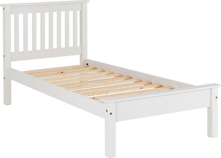 Monaco 3' Bed Low Foot End White- The Right Buy Store