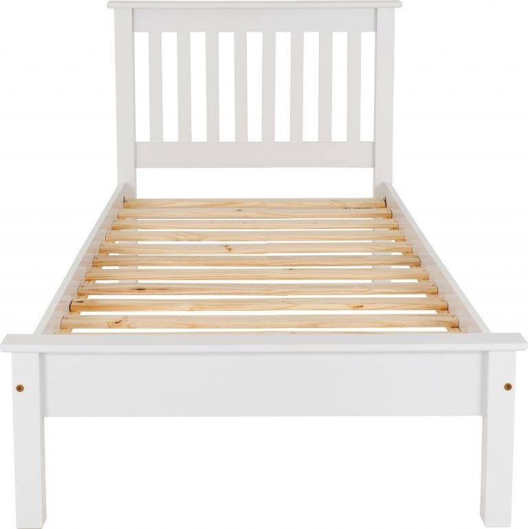 Monaco 3' Bed Low Foot End White- The Right Buy Store