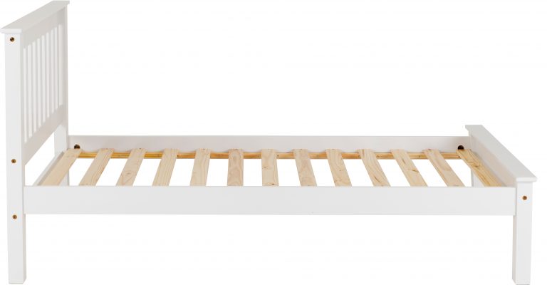 Monaco 3' Bed Low Foot End White- The Right Buy Store