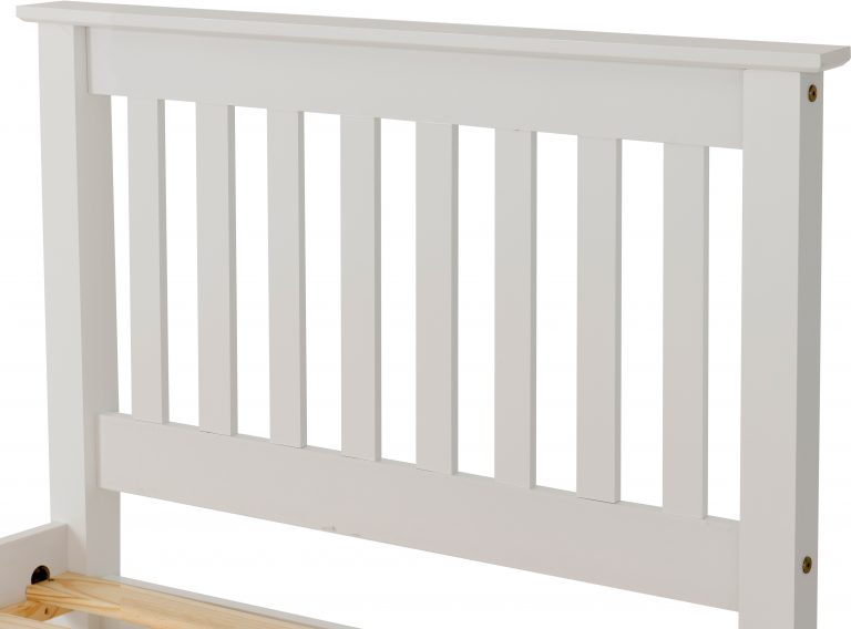 Monaco 3' Bed Low Foot End White- The Right Buy Store