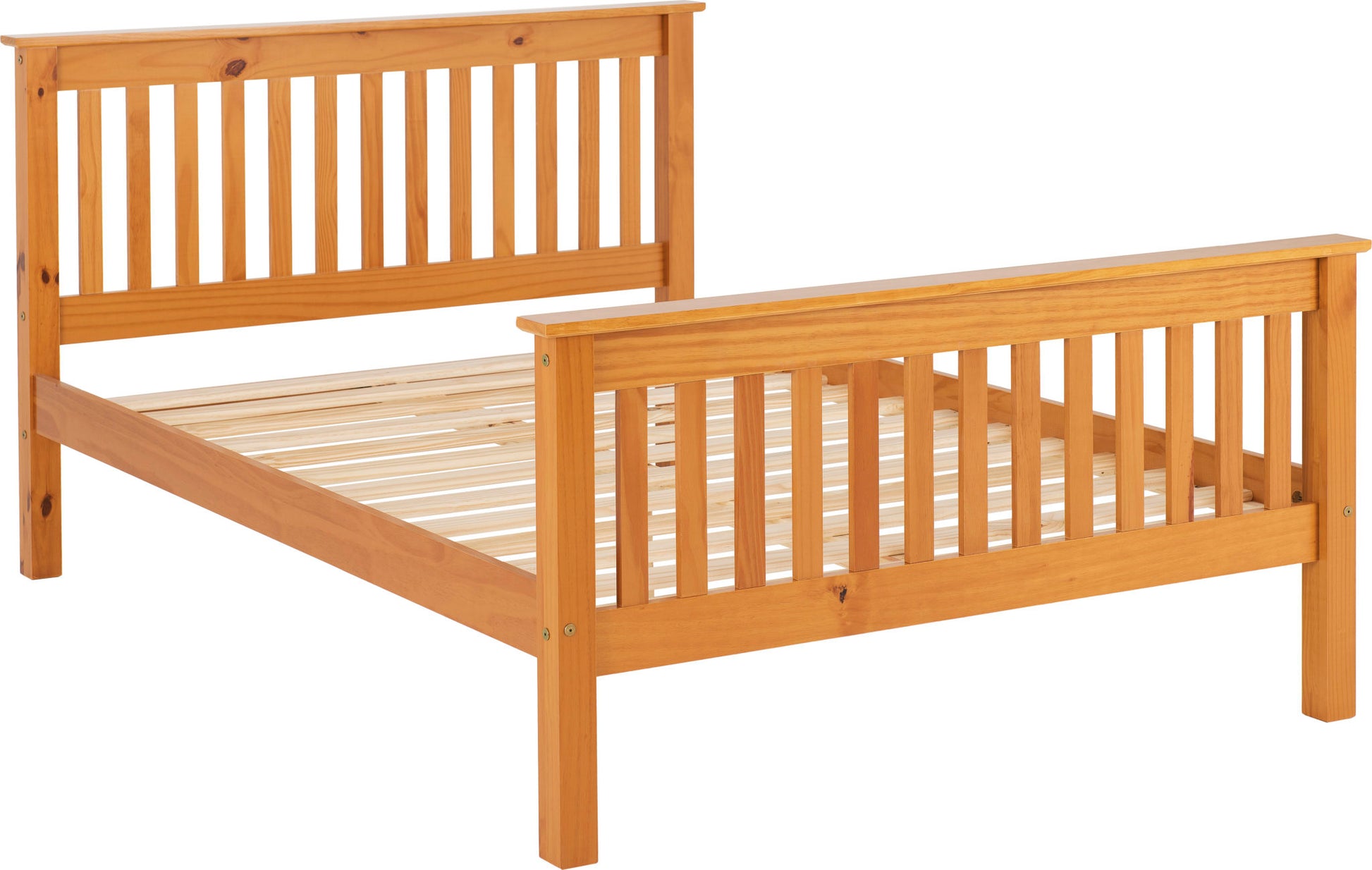 Monaco 4'6" Bed High Foot End - Antique Pine