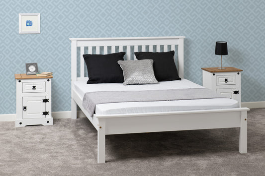Monaco 5' Bed Low Foot End - White