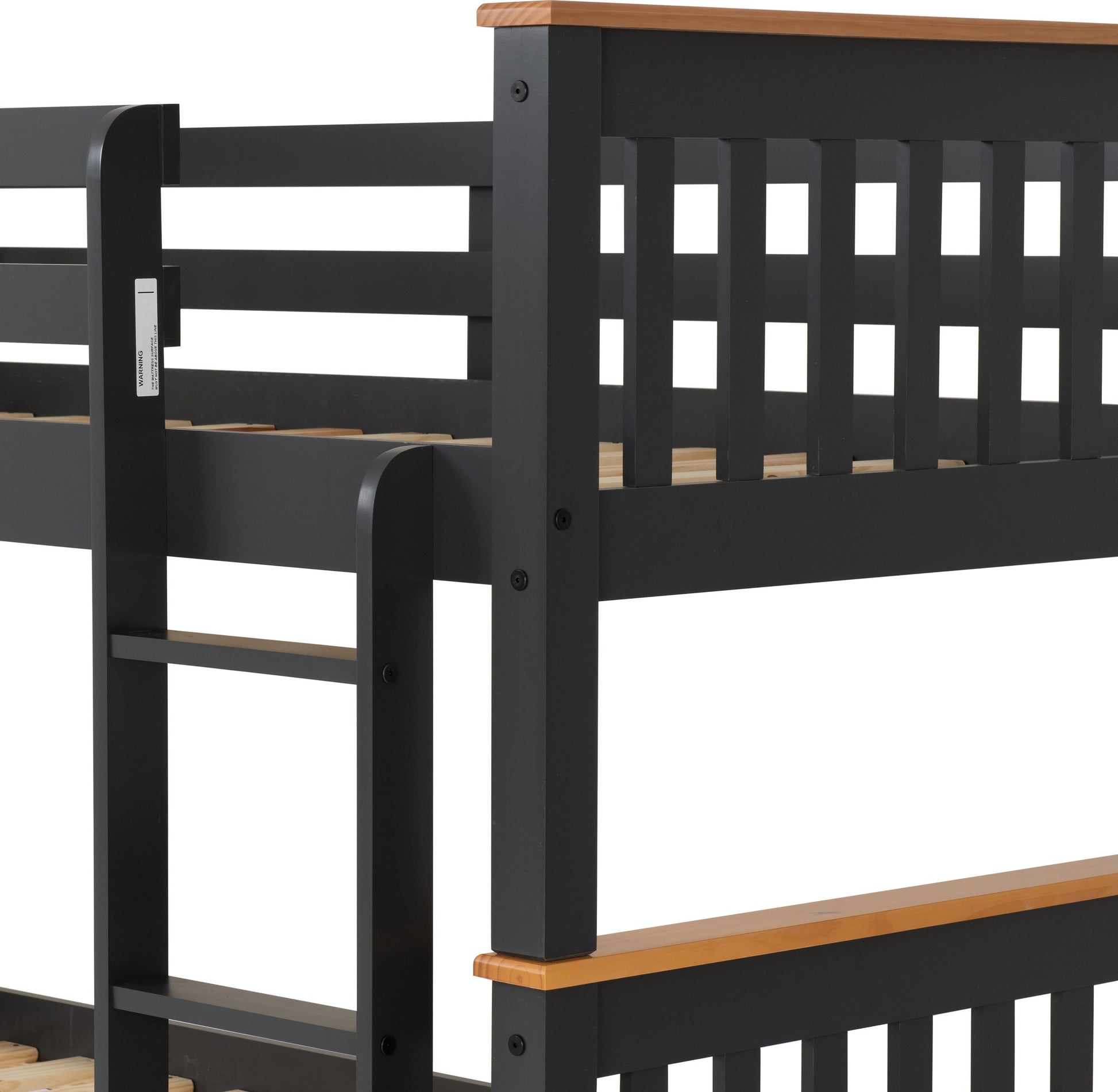 Neptune 3' Bunk Bed - Grey/Oak Effect