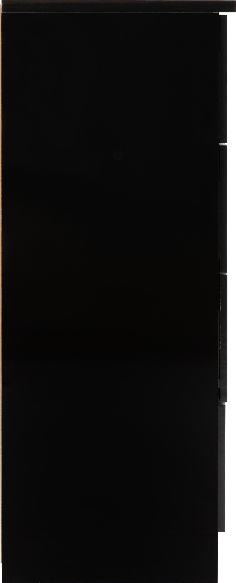 Nevada 5 Drawer Low Wardrobe - Black Gloss