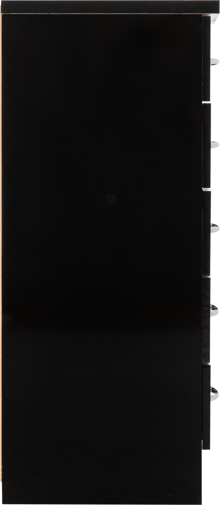 Nevada 5 Drawer Narrow Chest - Black Gloss