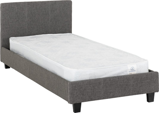 Prado 3' Bed Grey Fabric
