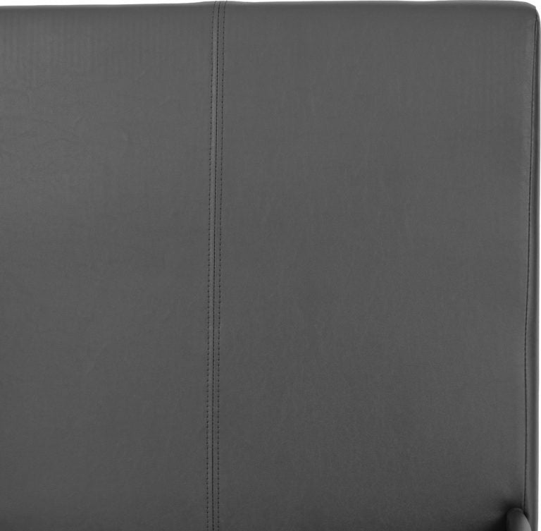 Prado 4'6" Bed Grey Faux Leather- The Right Buy Store