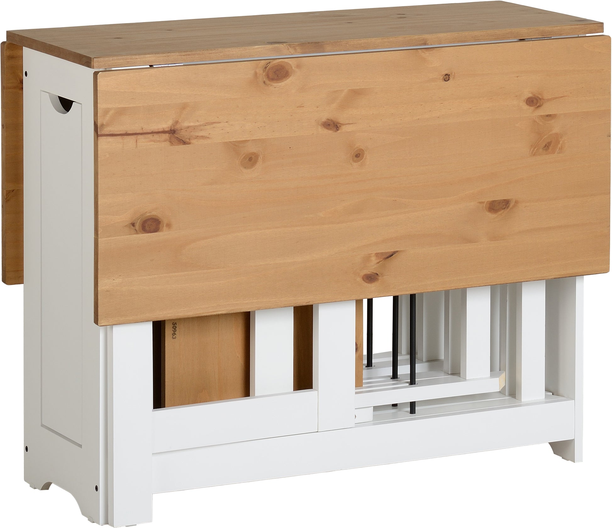Santos Butterfly Dining Set - White/Distressed Waxed Pine