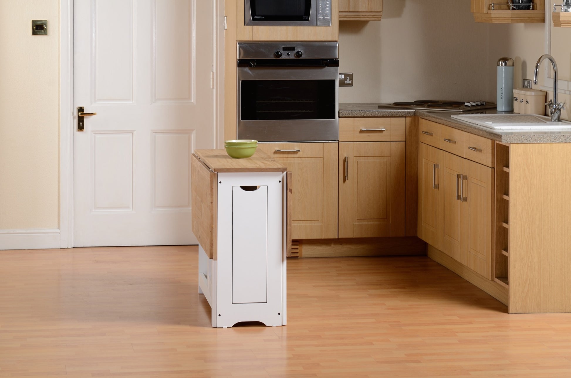 Santos Butterfly Dining Set - White/Distressed Waxed Pine