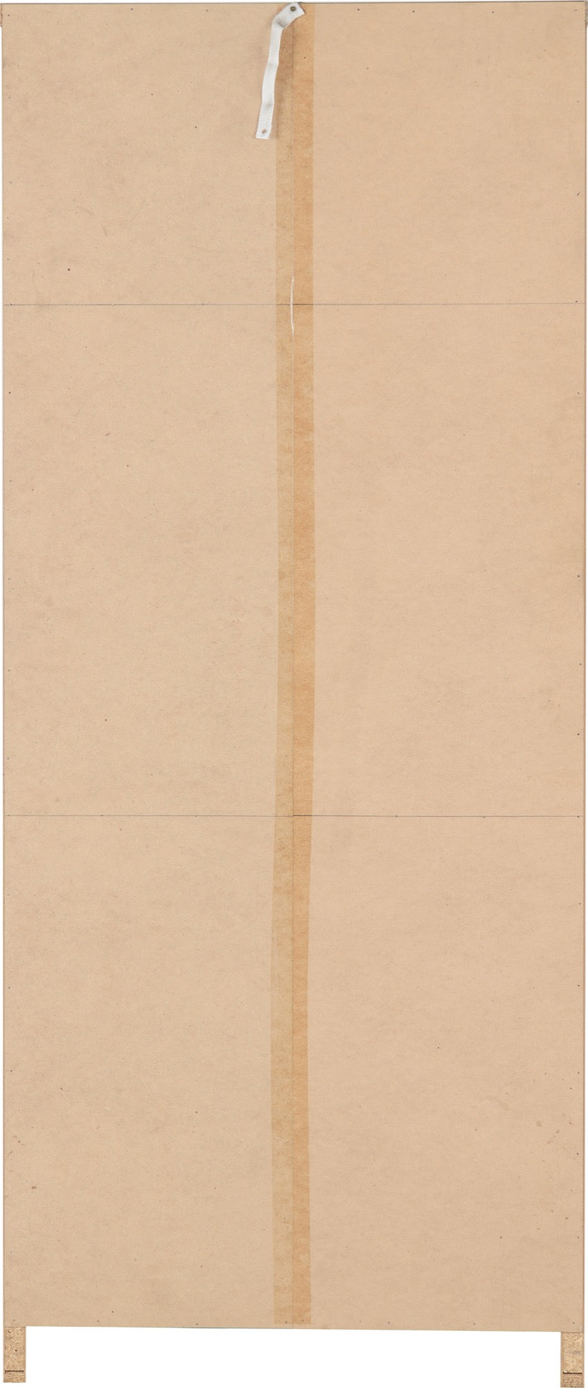 Seville 2 Door Wardrobe - Grey High Gloss/Light Oak Effect Veneer