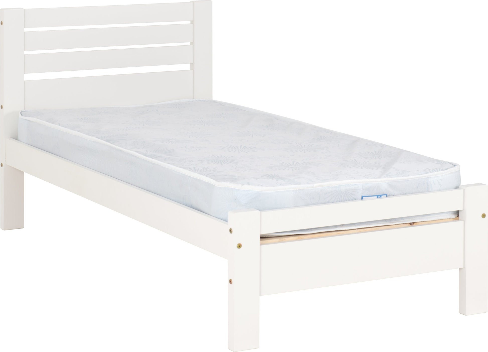 Toledo 3' Single Bed - White