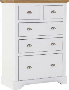 Toledo 2 Door Wardrobe Bedroom Set White/Oak Effect