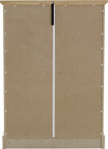 Toledo 2 Door Wardrobe Bedroom Set White/Oak Effect