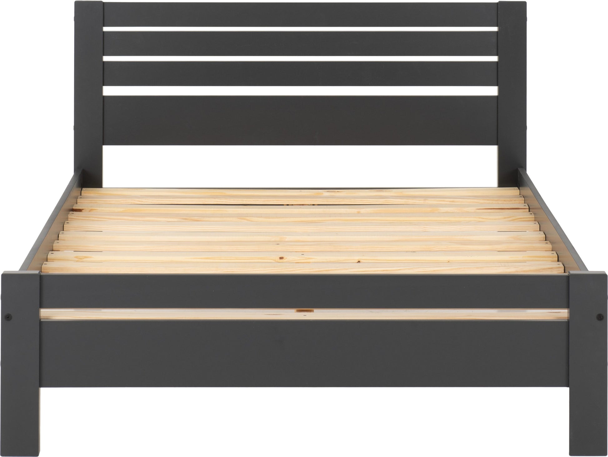 Toledo 4'6" Double Bed - Grey
