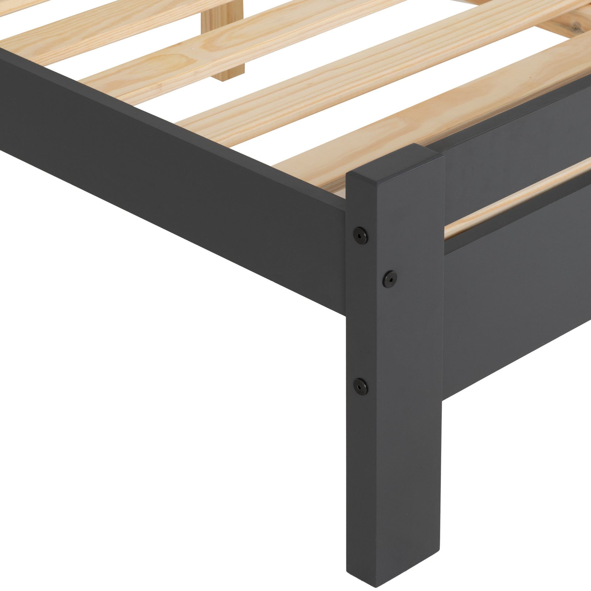 Toledo 4'6" Double Bed - Grey