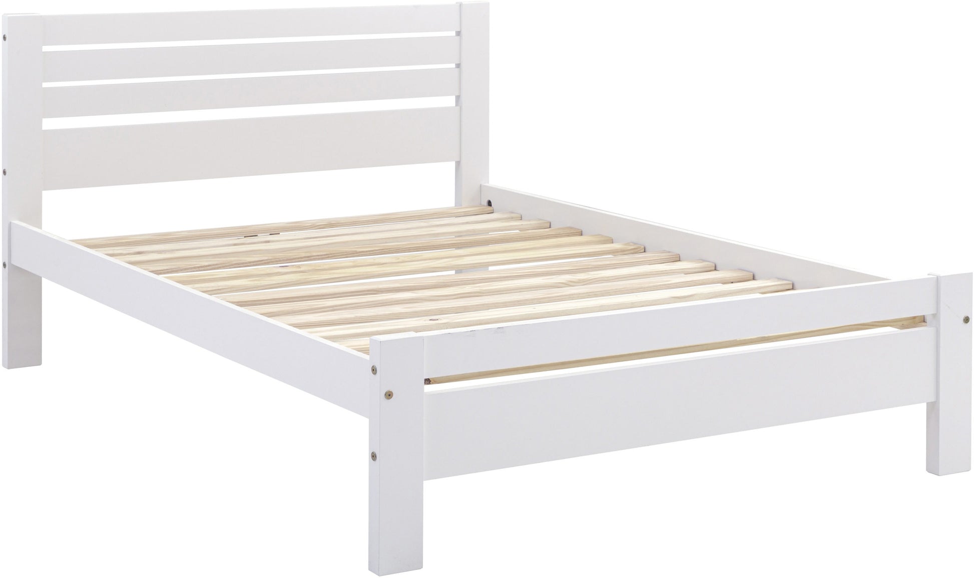 Toledo 4'6" Double Bed - White