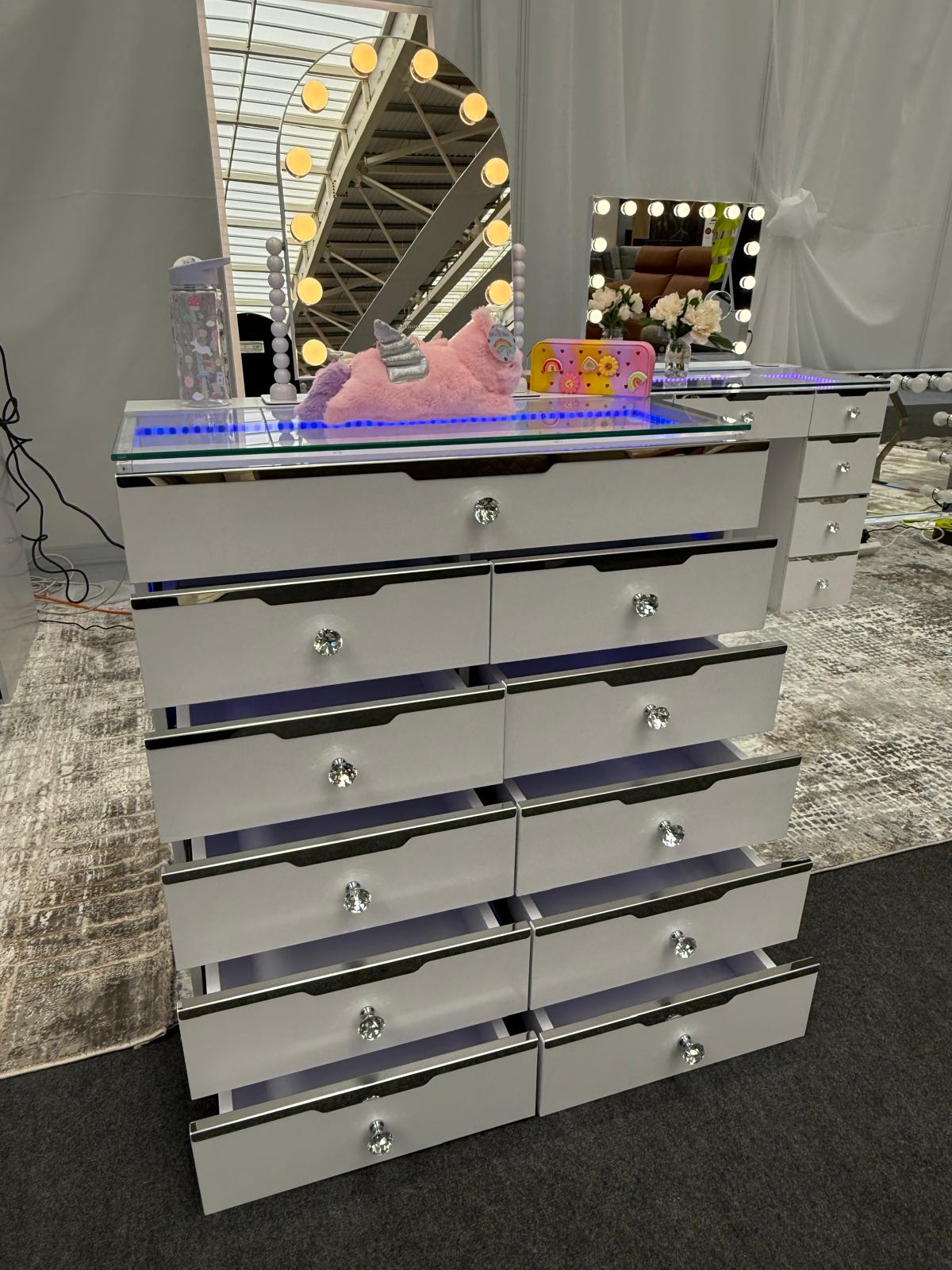 11 Drawer Mini Chest with Led Rainbow Lights