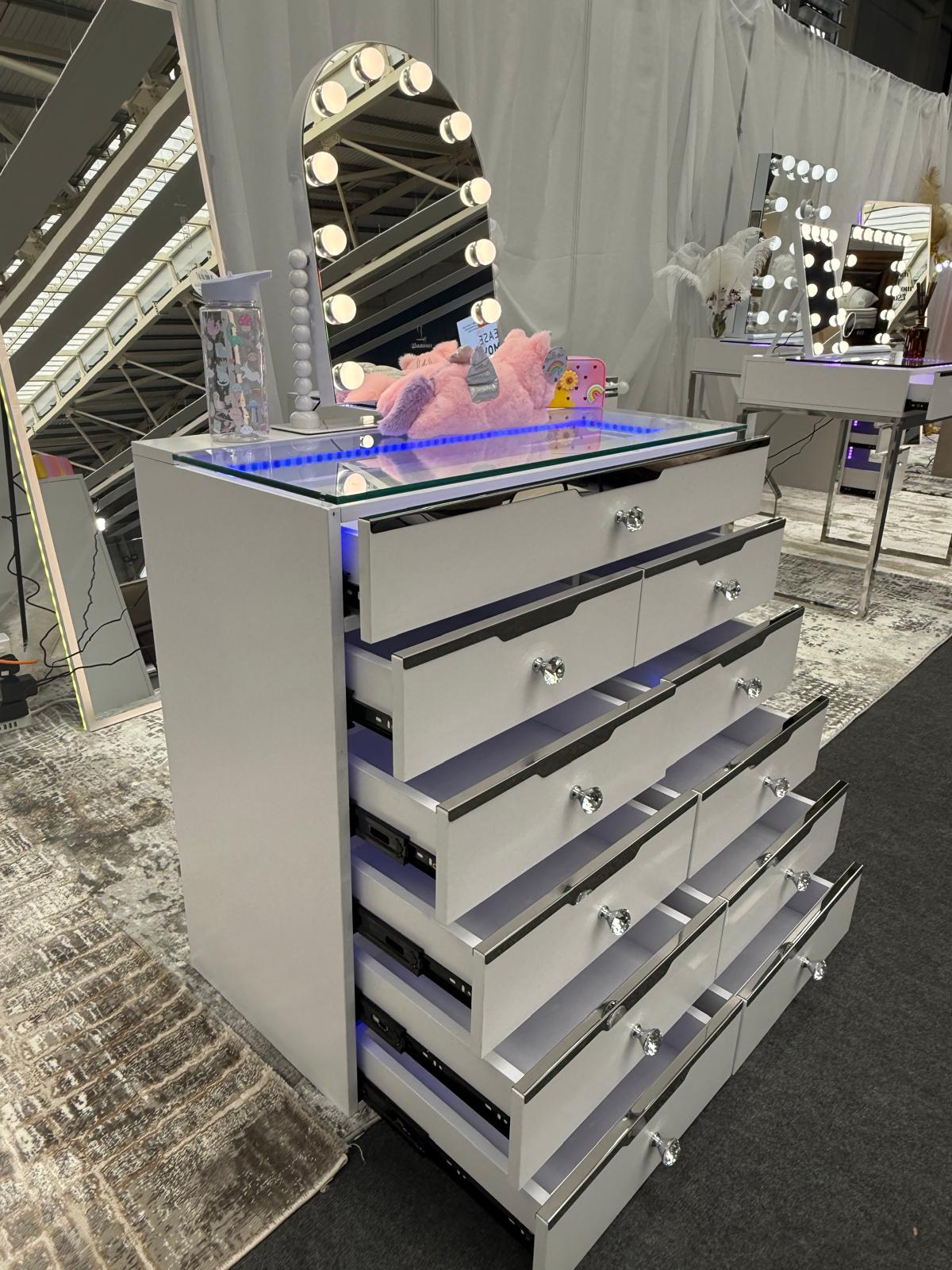11 Drawer Mini Chest with Led Rainbow Lights