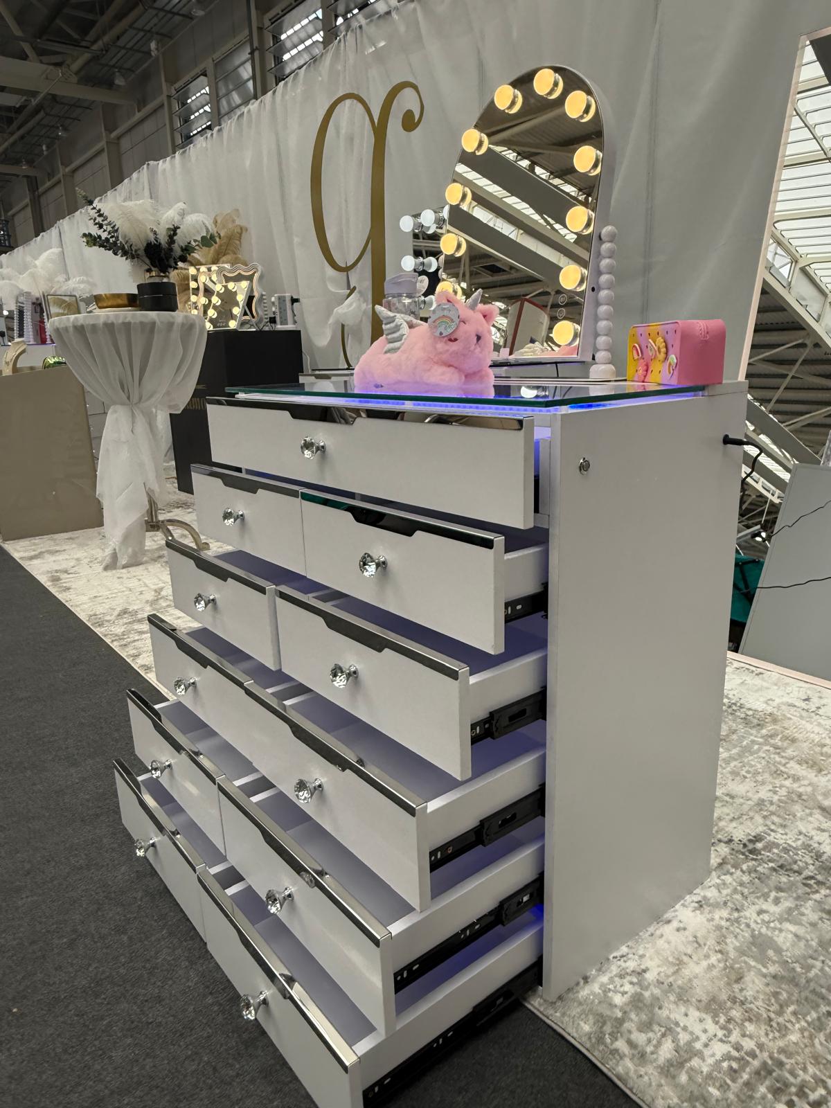 11 Drawer Mini Chest with Led Rainbow Lights