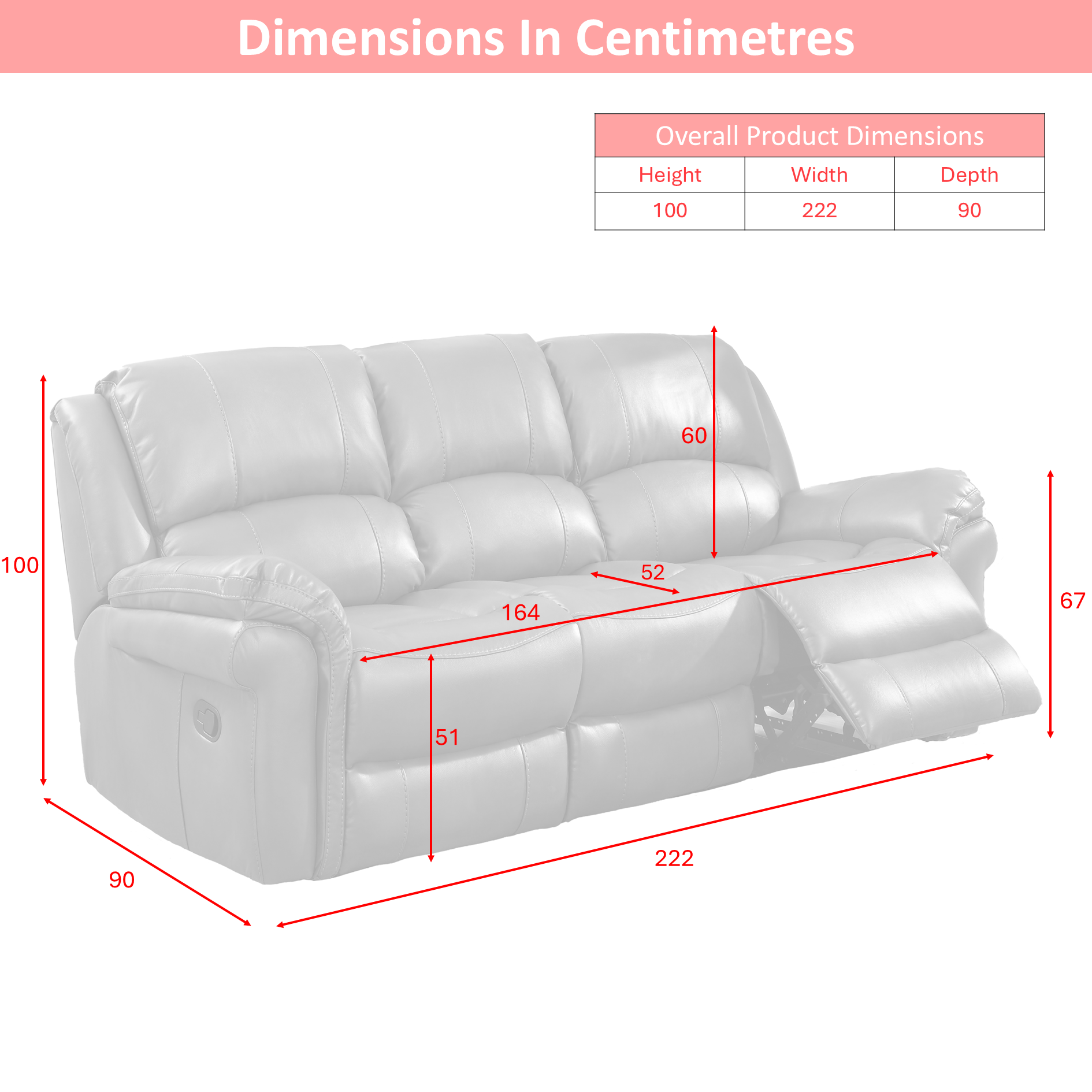 Farnham Power Electric Recliner Sofa Leather Aire - Tan