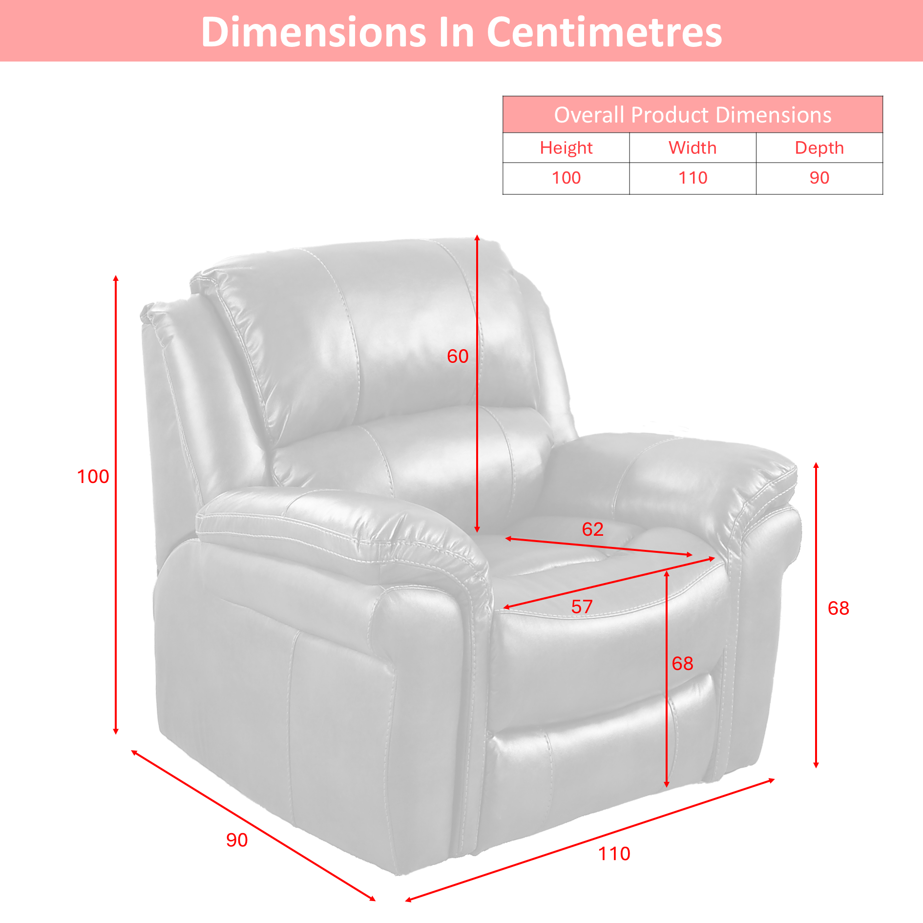 Farnham Power Electric Recliner Sofa Leather Aire - Tan