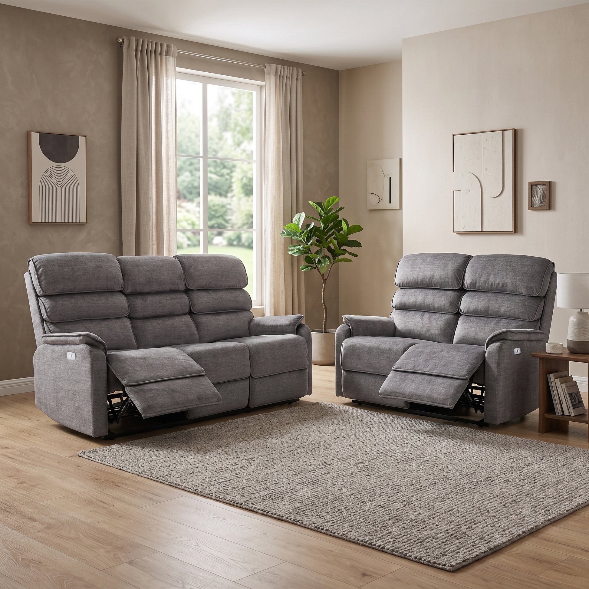 Savoy 3+2 Sofa Suite Electric- Grey