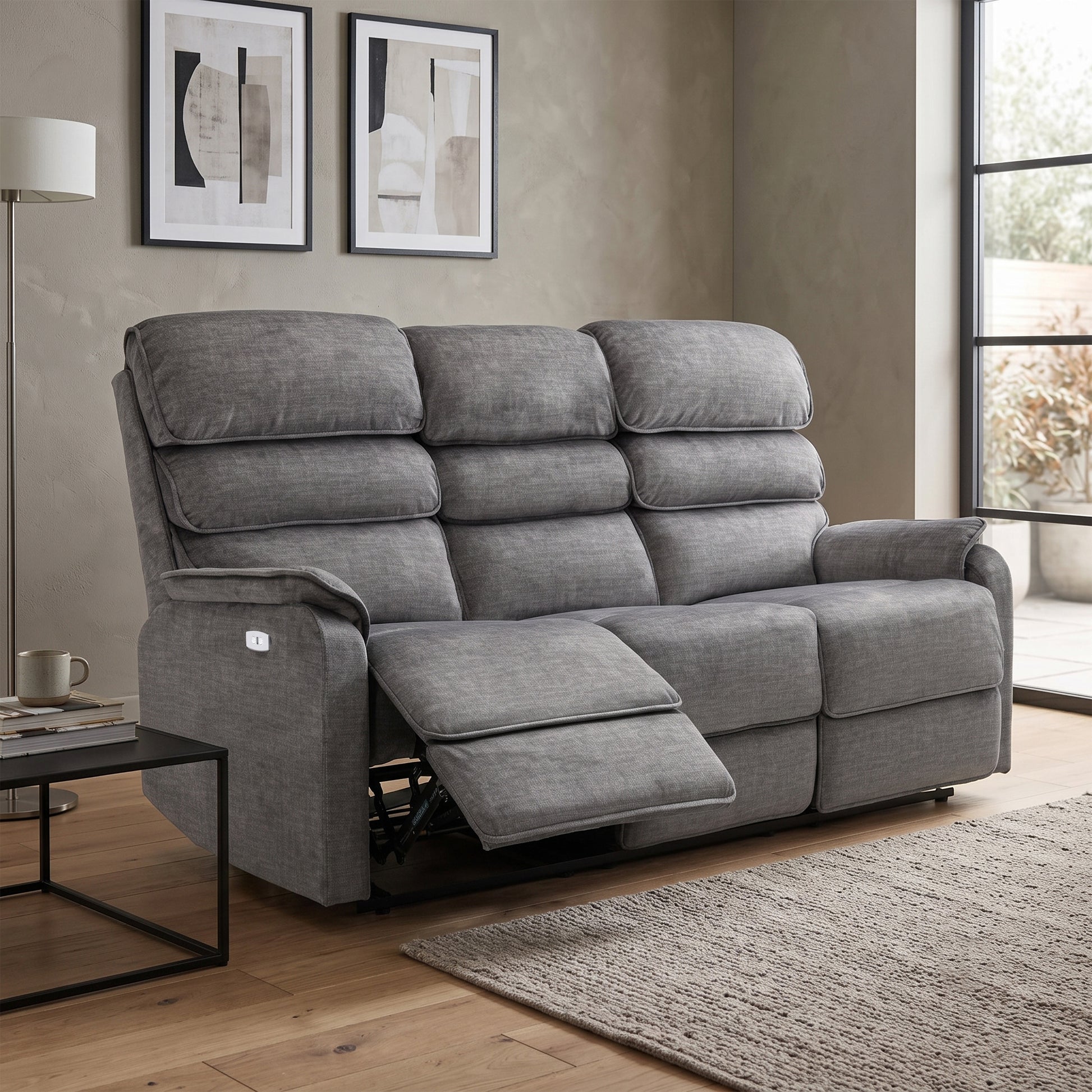 Savoy 3 Seater Electric Grey