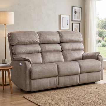 Savoy 3 Seater Electric Taupe