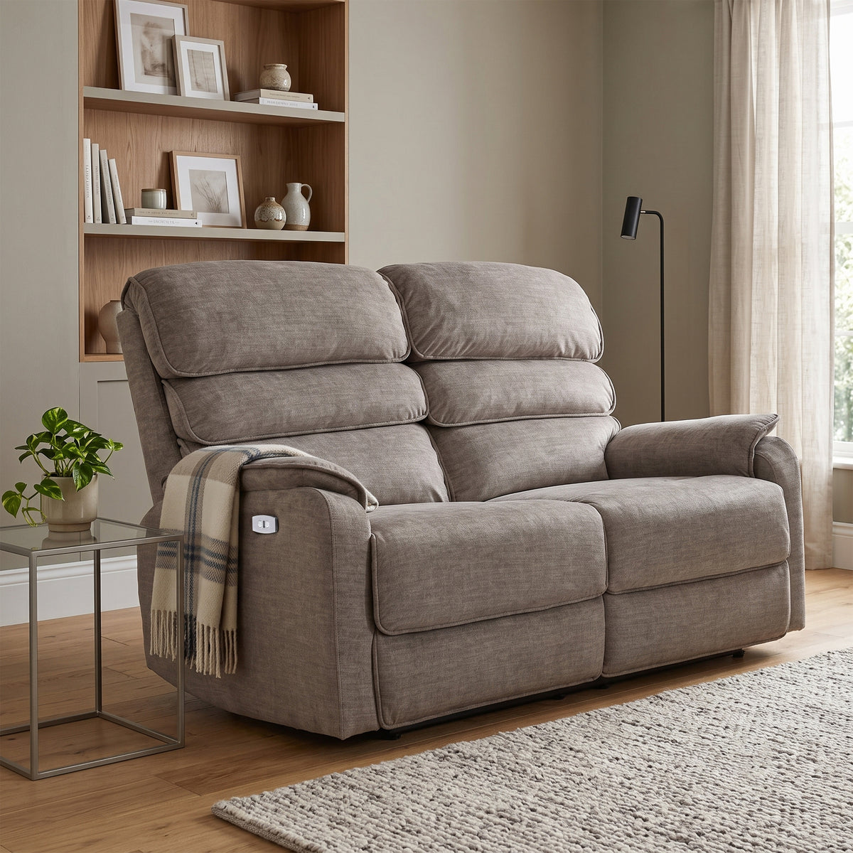 Savoy 2 Seater Electric Taupe