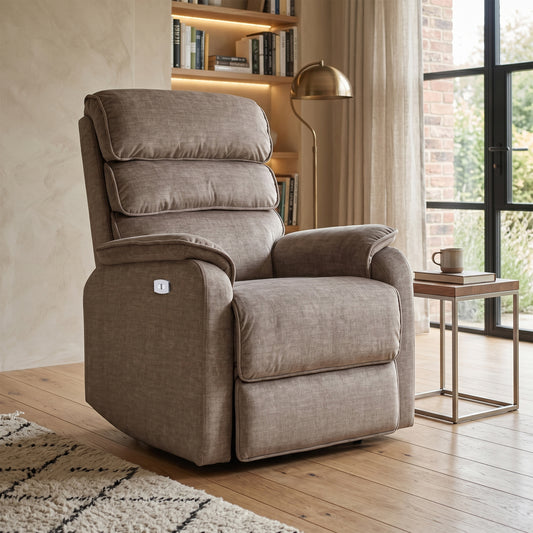 Savoy Electric Reclining Chair Taupe