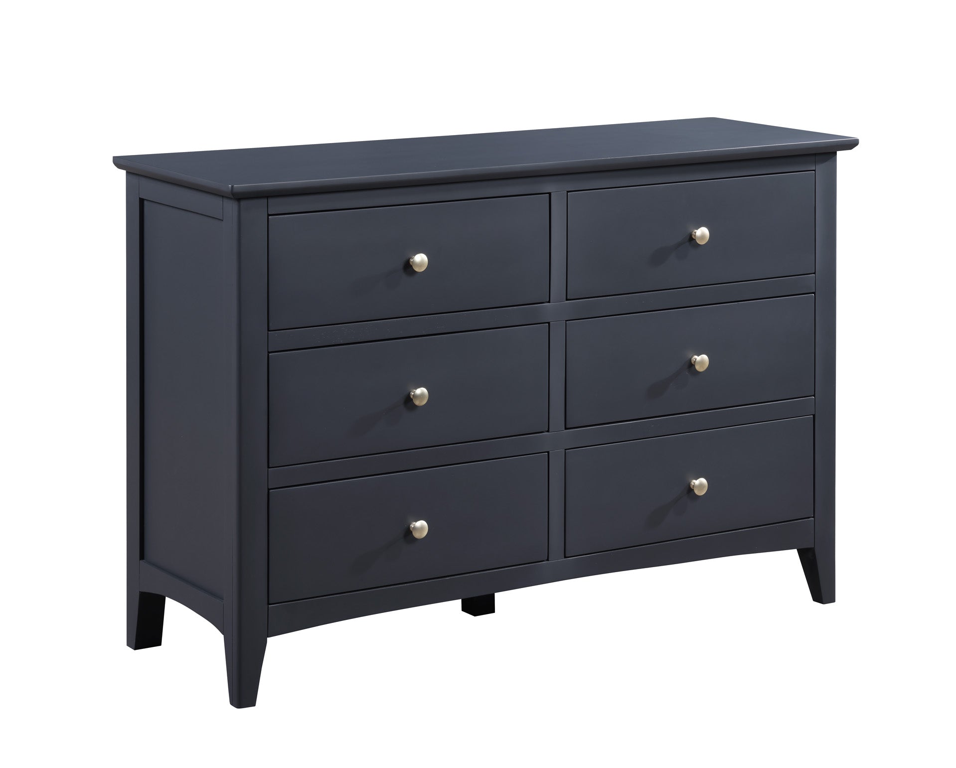 Luciana 6 Drawer Chest - Off Black