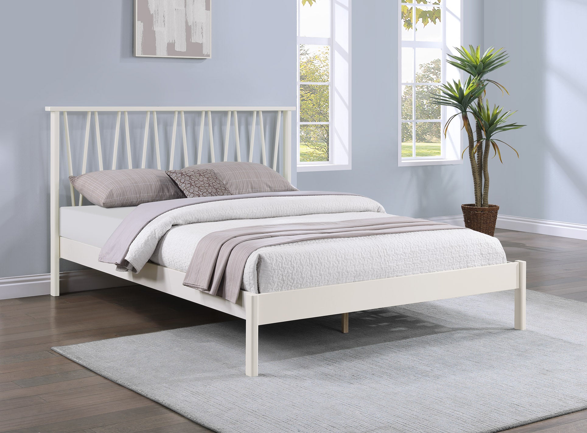 Layla 5ft Bed - Ivory