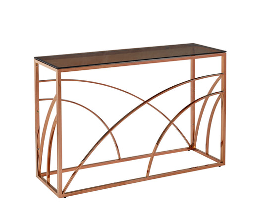 Chic Rose Gold Console Table