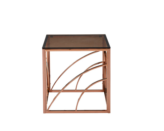 Chic Rose Gold End Table