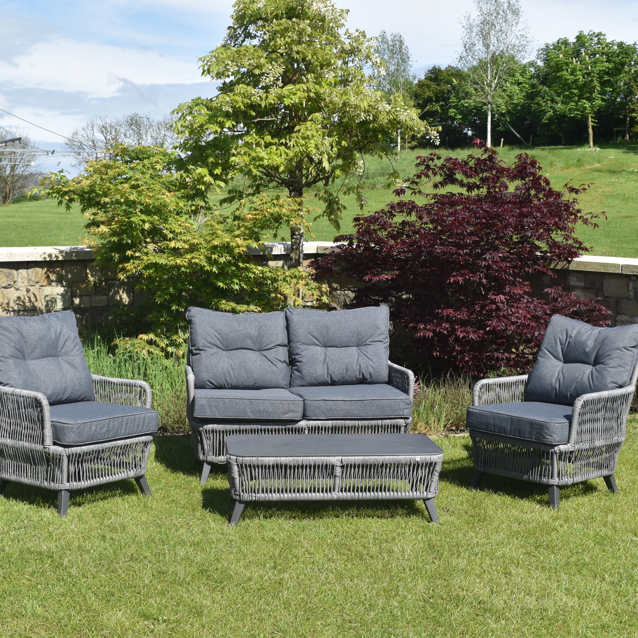 Rivera Outdoor Rattan Furniture 5 Piece Set 