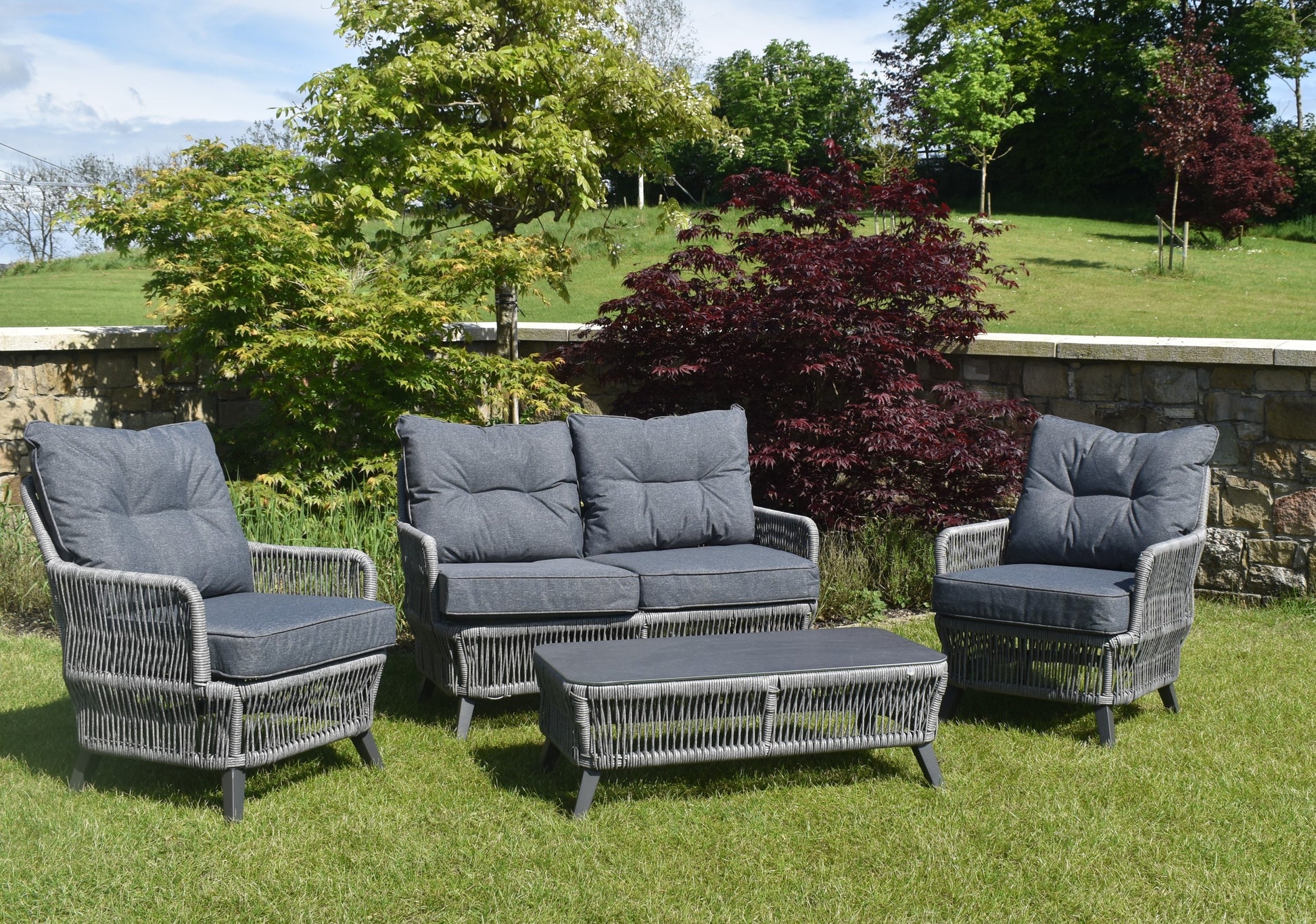 Rivera Outdoor Rattan Furniture 5 Piece Set 