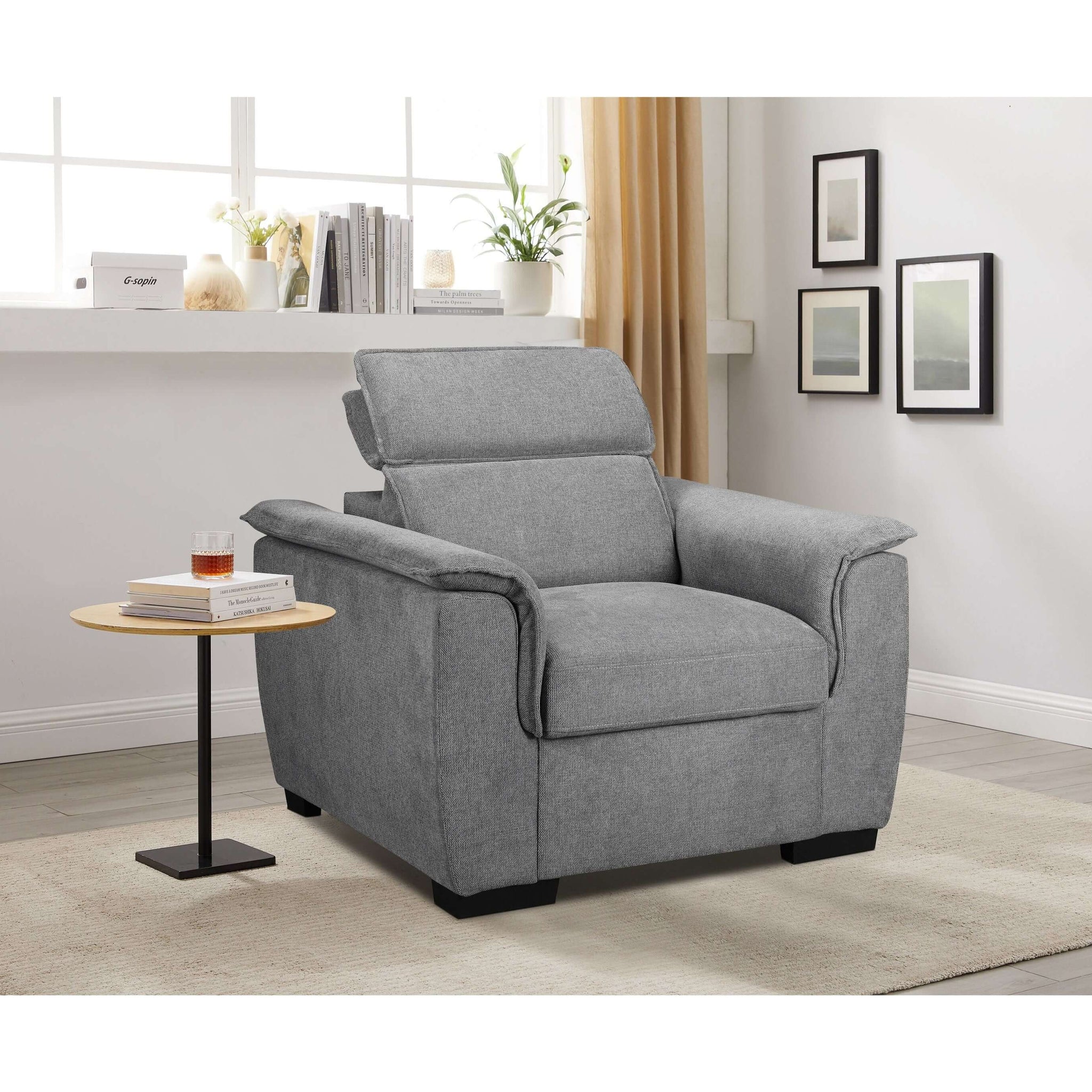 Malta Fabric Armchair - Grey