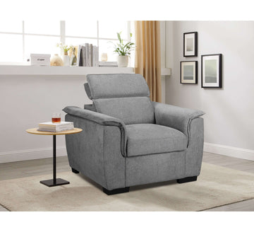 Malta Fabric Armchair - Grey