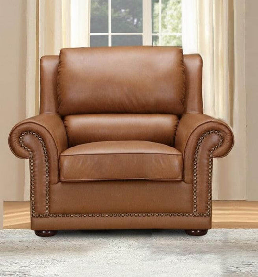 Imperial Leather Fixed Armchair- Brown
