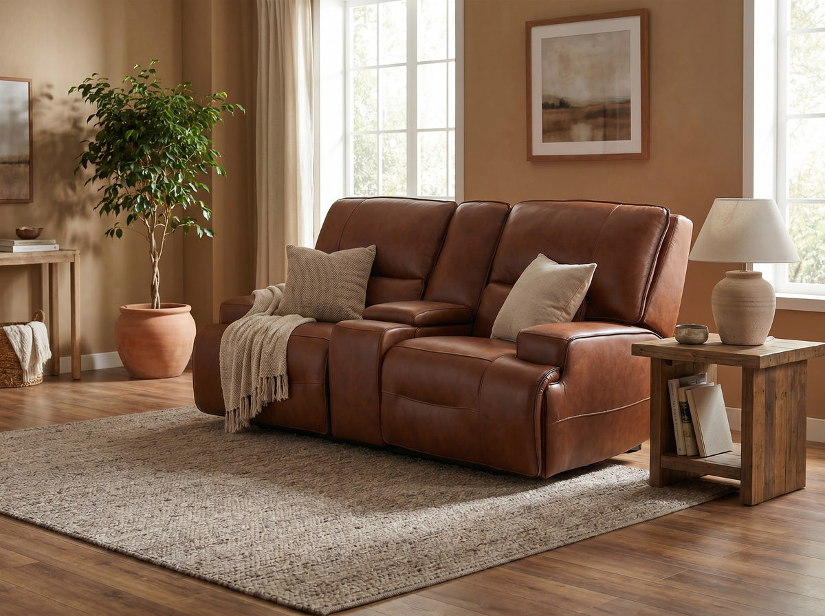 Miami 2 Seater Electric Recliner Leather Sofa