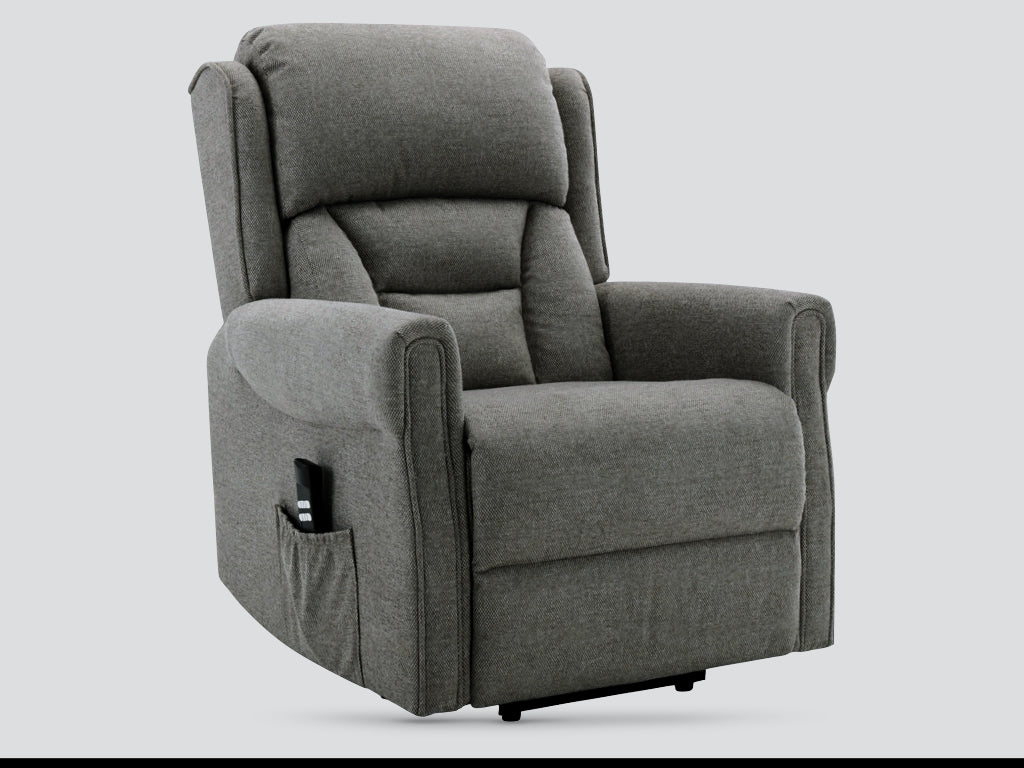 Sandringham Dual Motor Lift & Tilt Electric Recliner -Grey Fabric