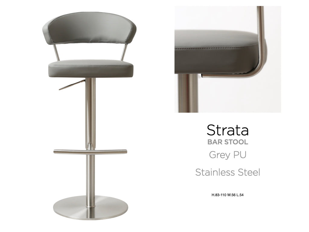 Strata Barstool Stainless Steel